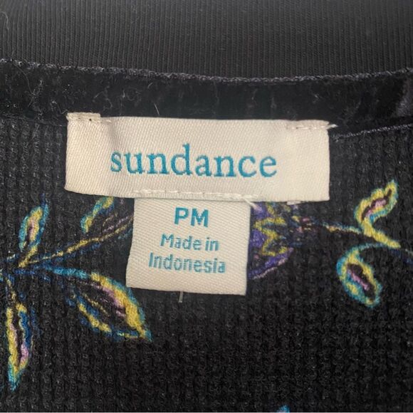 Sundance Homestead Bloom Print Thermal Long Sleeve Top Size Petite Medium - Picture 4 of 6